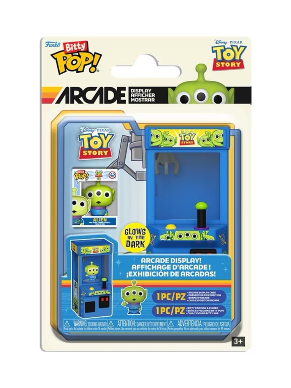 Funko Bitty POP! Arcade: Toy Story - Alien Claw Machine with Alien GlowintheDark - Picture 2 of 4